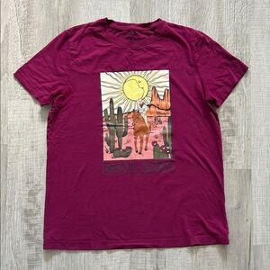 Wrangler Desert Rider Relaxed Fit Graphic T-Shirt - Maroon